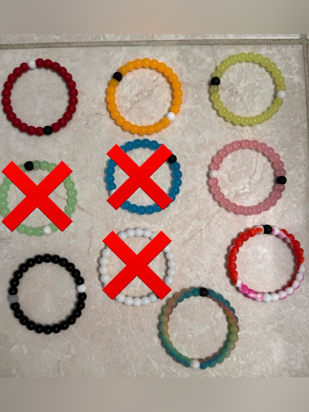 Lokai Translucent Bead Bracelets with Black and Pearl Accents